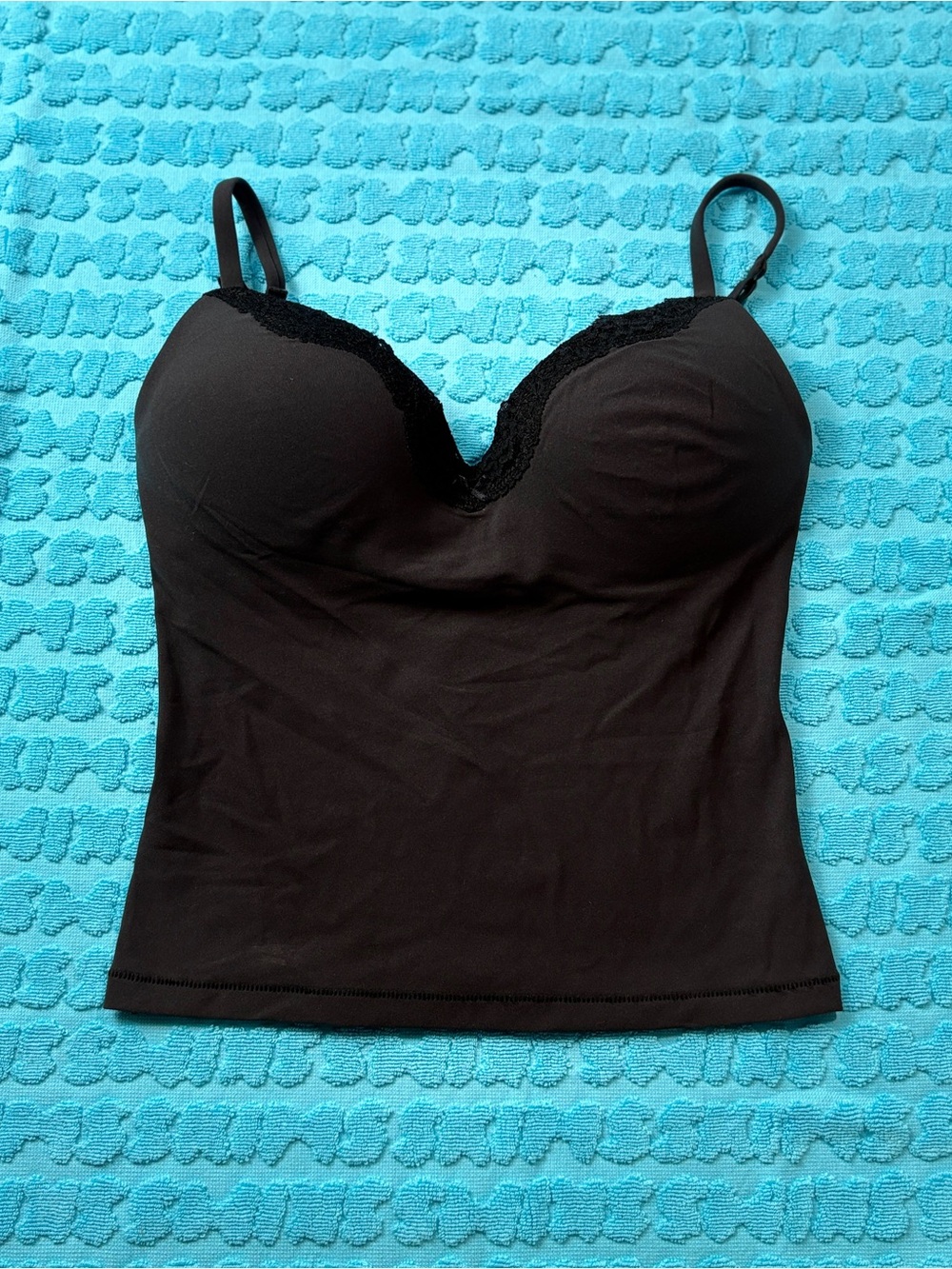🕶️SKIMS Fits Everybody Lace Push-Up Cami | Onyx| Size Small (S) | NWT🏷️